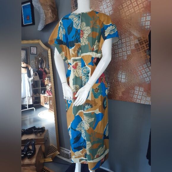 Zara Autumnal Floral Abstract Maxi Dress - Picture 4 of 16